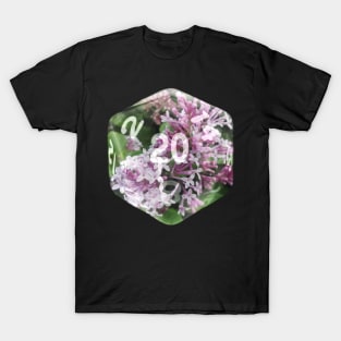 Nat 20 Pink Blossom with Green Leaves T-Shirt